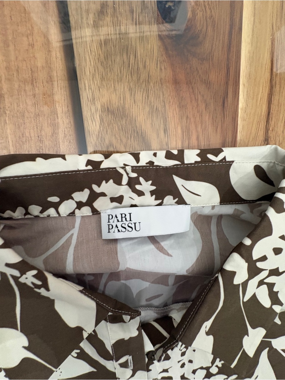 NWOT Pari Passu Plus Sz 5B (US 20) Poplin Floral Print Shirtdress Waist Tie - Picture 7 of 10